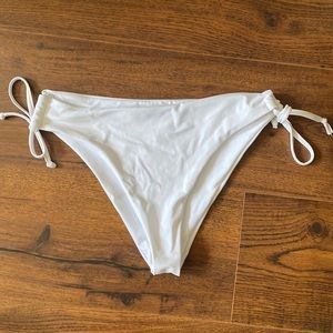 SHEIN White Tie-Side Bikini Bottoms